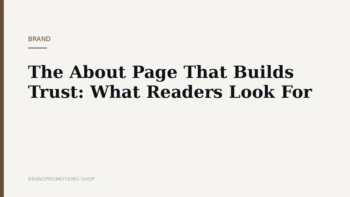 The About Page That Builds Trust: What Readers Look For
