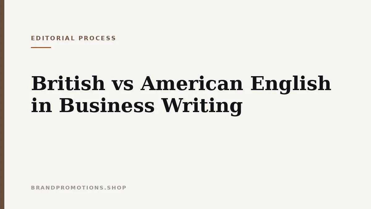 British vs American English in Business Writing