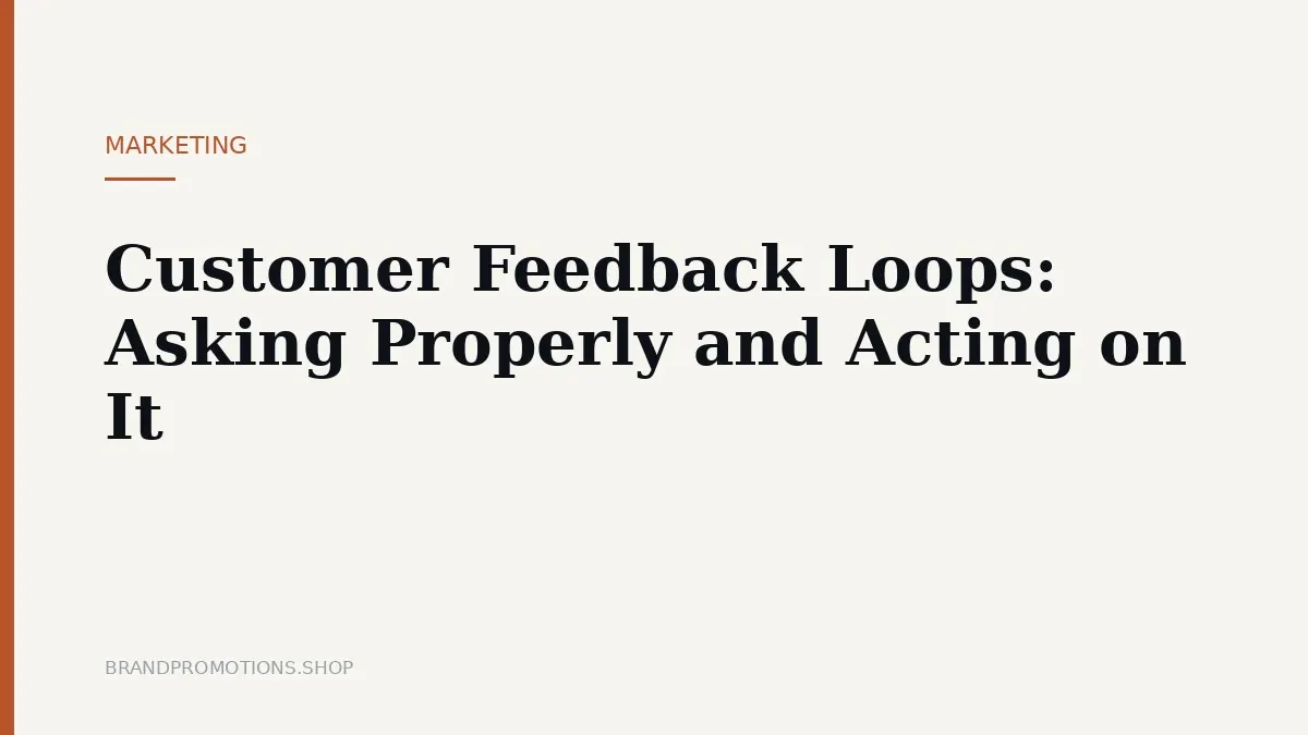 Customer Feedback Loops: Asking Properly and Acting on It
