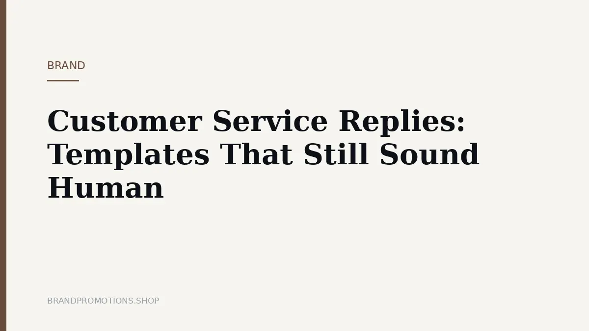 Customer Service Replies: Templates That Still Sound Human
