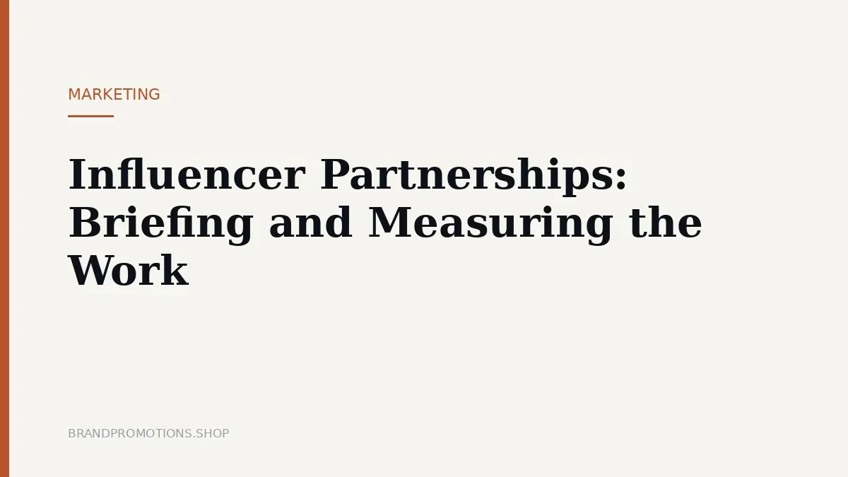 Influencer Partnerships: Briefing and Measuring the Work