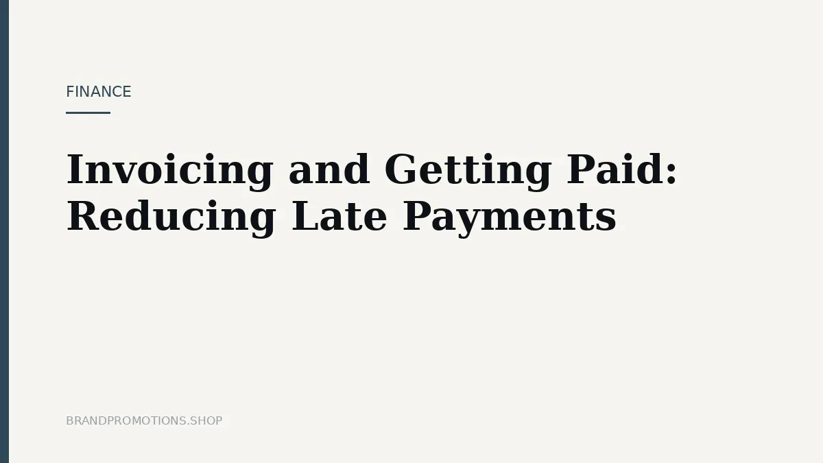 Invoicing and Getting Paid: Reducing Late Payments