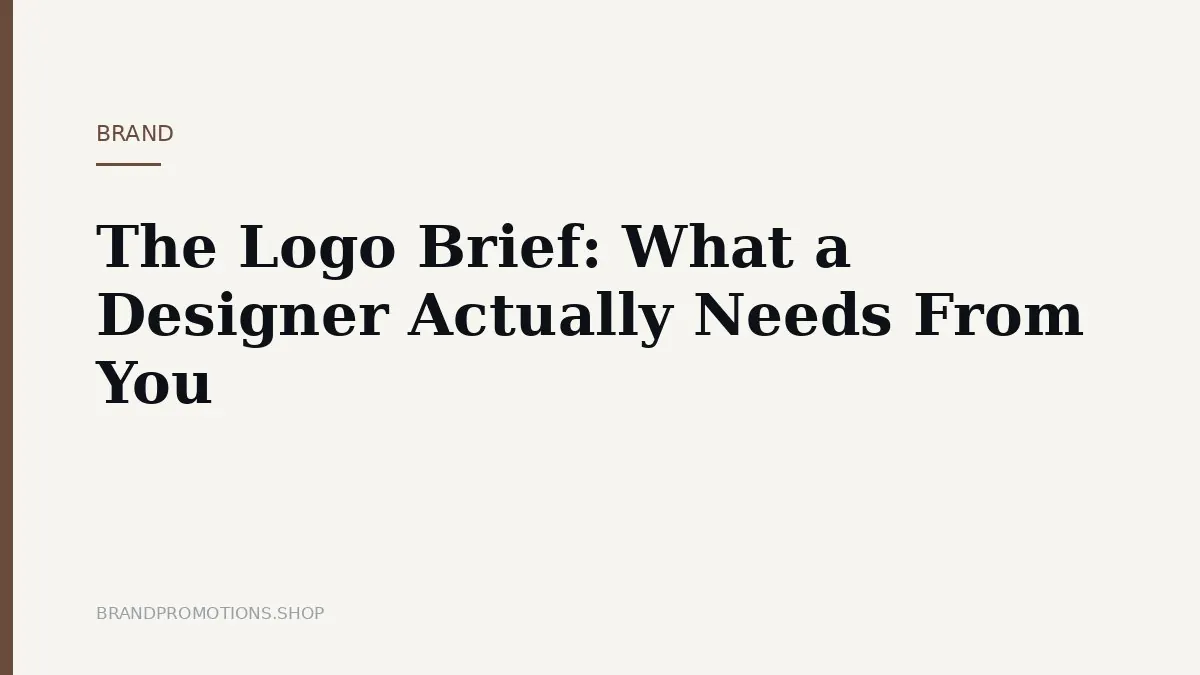 The Logo Brief: What a Designer Actually Needs From You