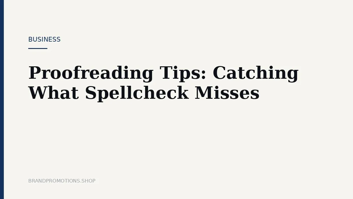 Proofreading Tips: Catching What Spellcheck Misses