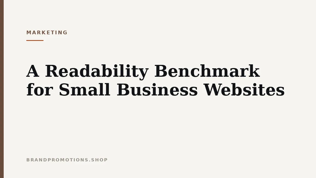 A Readability Benchmark for Small Business Websites