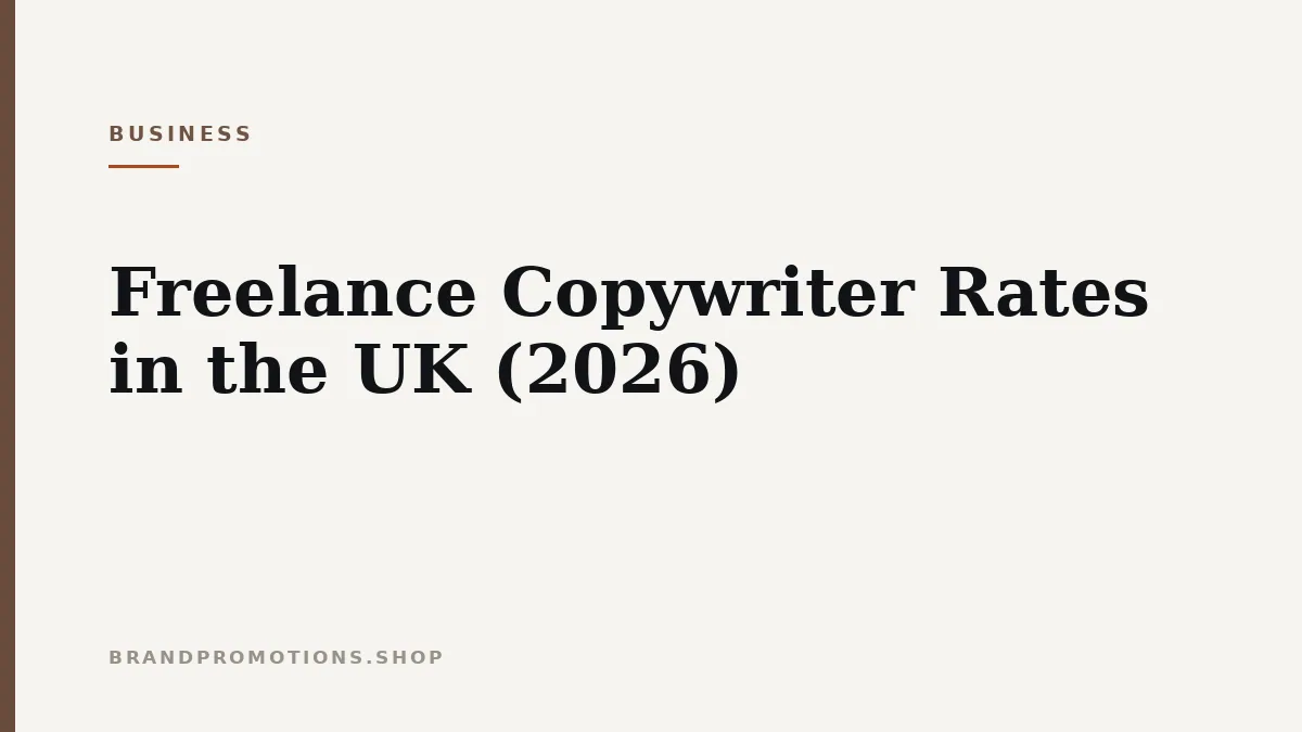 Freelance Copywriter Rates in the UK (2026)