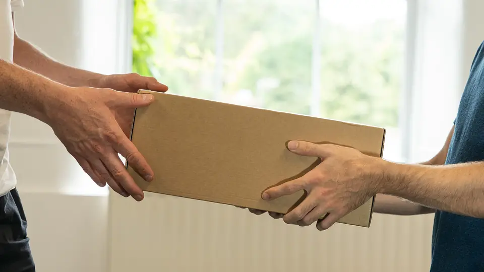 Packed parcels and boxes ready for shipping
